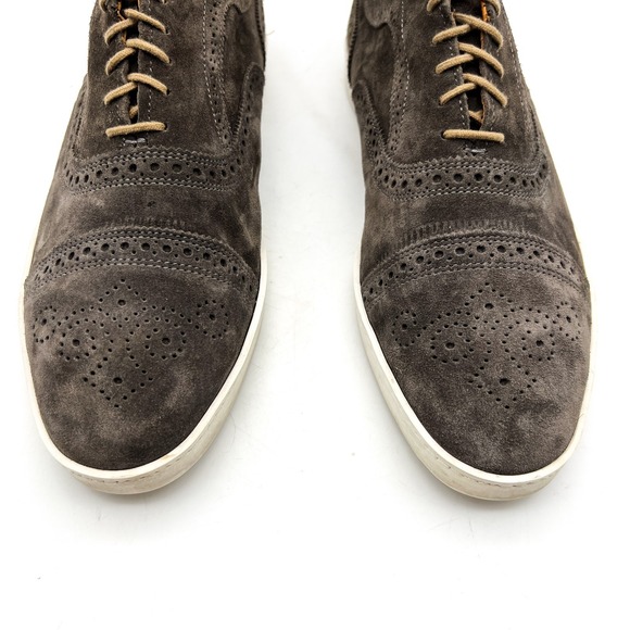 Allen Edmonds Men\'s Strand Oxford Cap Toe Dress Sneakers Grey Suede Size 10.5 D main image 4